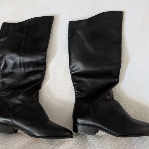 NATURALIZER - Tall Black Leather Boots - Picture 3 of 6